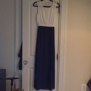 Costa Blanca Maxi Dress with Open Lower Back